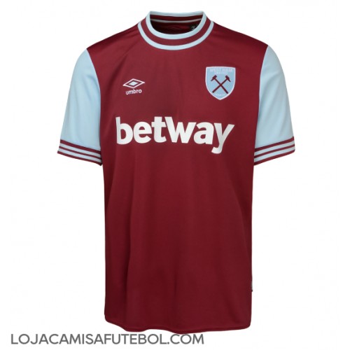 Camisa de Futebol West Ham United Equipamento Principal 2024-25 Manga Curta